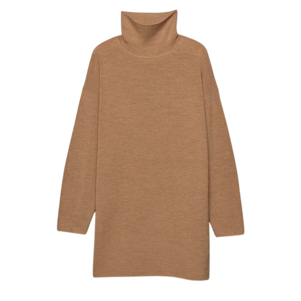 Babaton Cozy Heather Gold Camel Maclean Sweater Dress Size 2